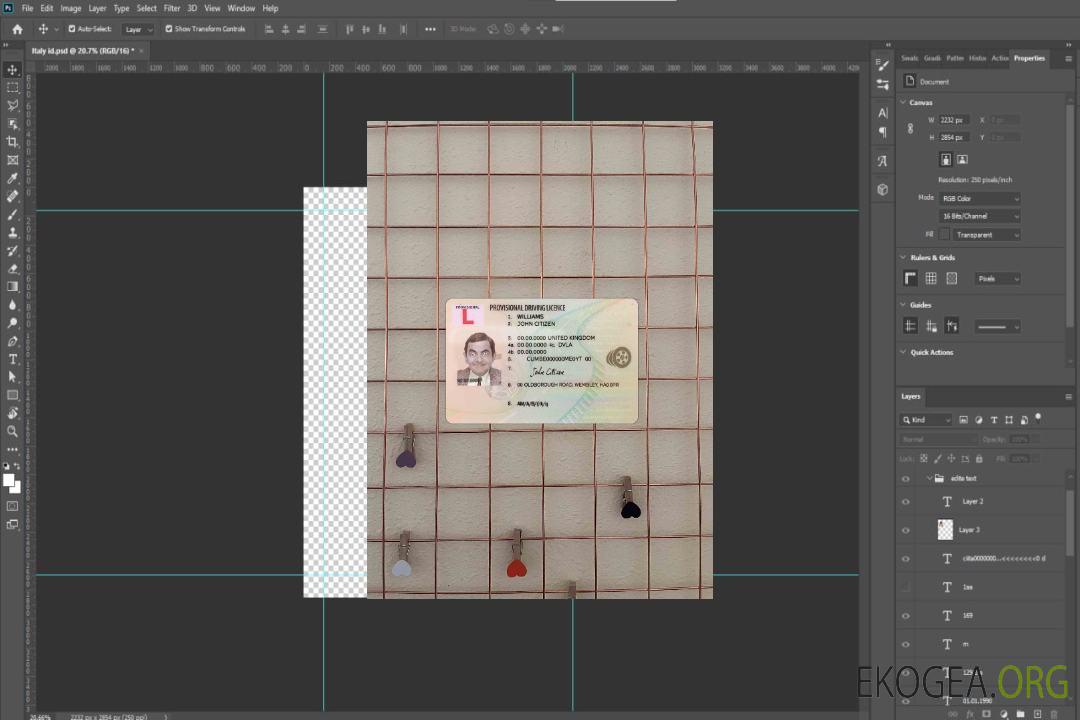 Photolook du permis de conduire provisoire du Royaume-Uni AVANT template Photolook du permis de conduire provisoire du Royaume-Uni AVANT template